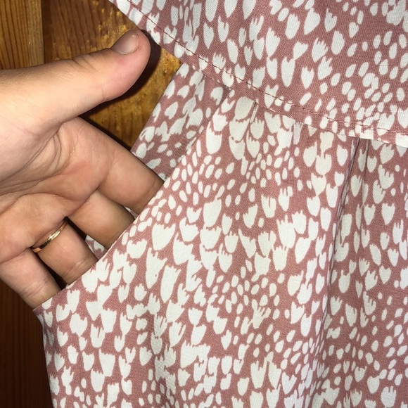 Tyche Amalfi Slanted Hem Jumpsuit size small blush color summer speckled dress​​ - Picture 9 of 16